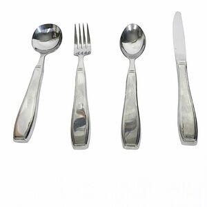 Adaptive Weighted Utensils Set Stainless Steel Spoon Fork Knife Therapy Aid